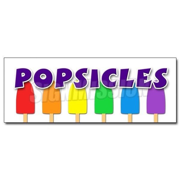 Signmission POPSICLES DECAL sticker frozen fruit dessert ice pop stick freeze pop ice, D-36 Popsicles D-36 Popsicles